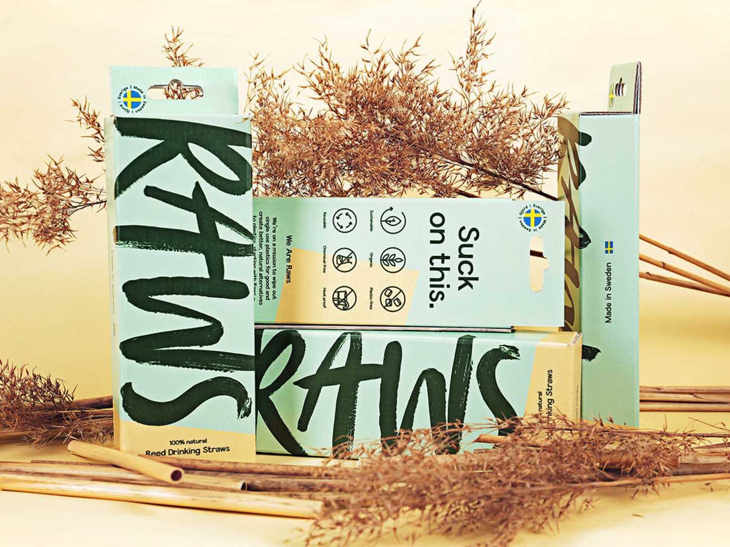 Raws miljövänliga sugrör