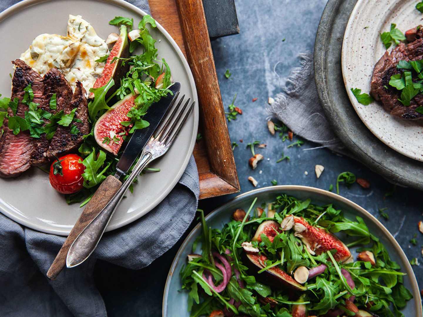 Ryggbiff med gratinerad rotselleri 