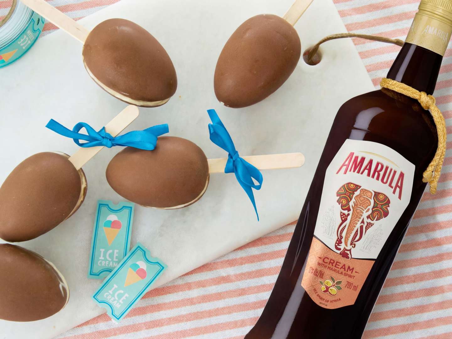 Glasspinnar med choklad och Amarula.