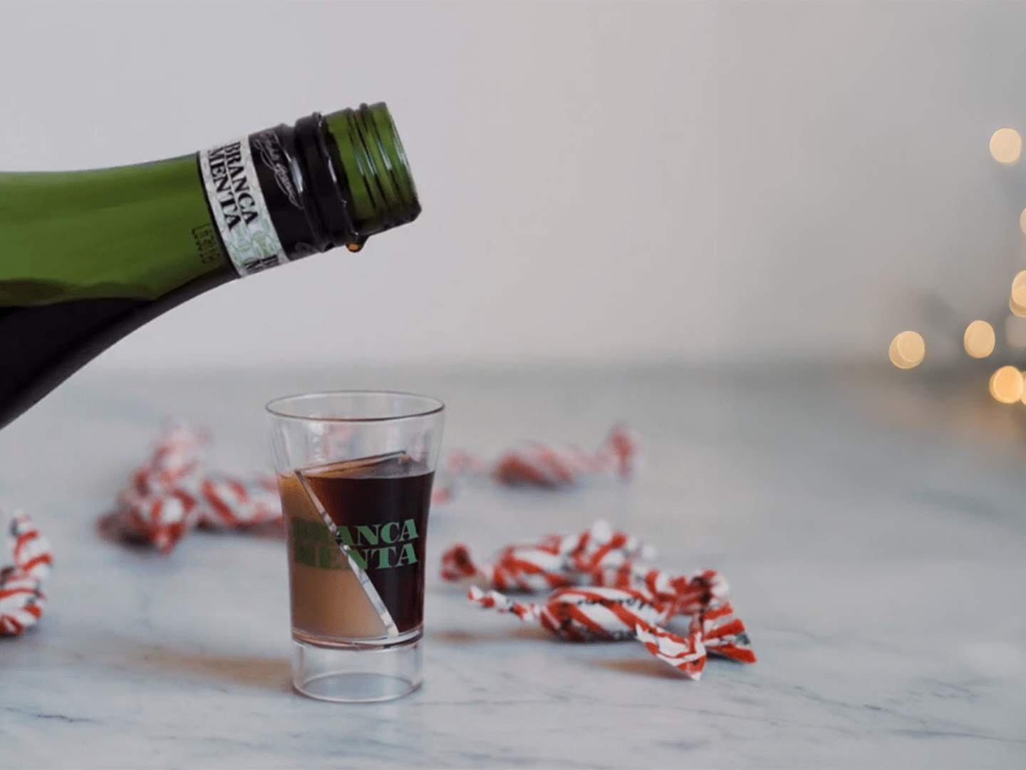 Menta Rula, shot med Brancamenta