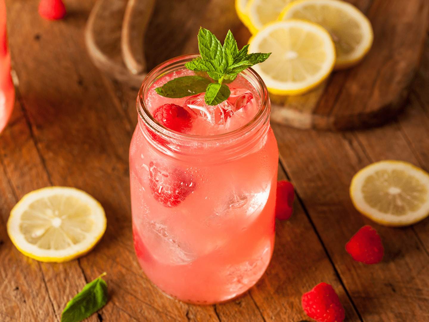Raspberry Whiskey Lemonade.