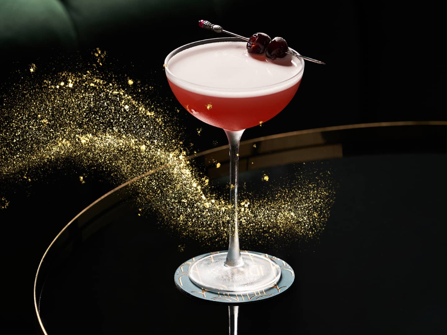 French Martini med glitter
