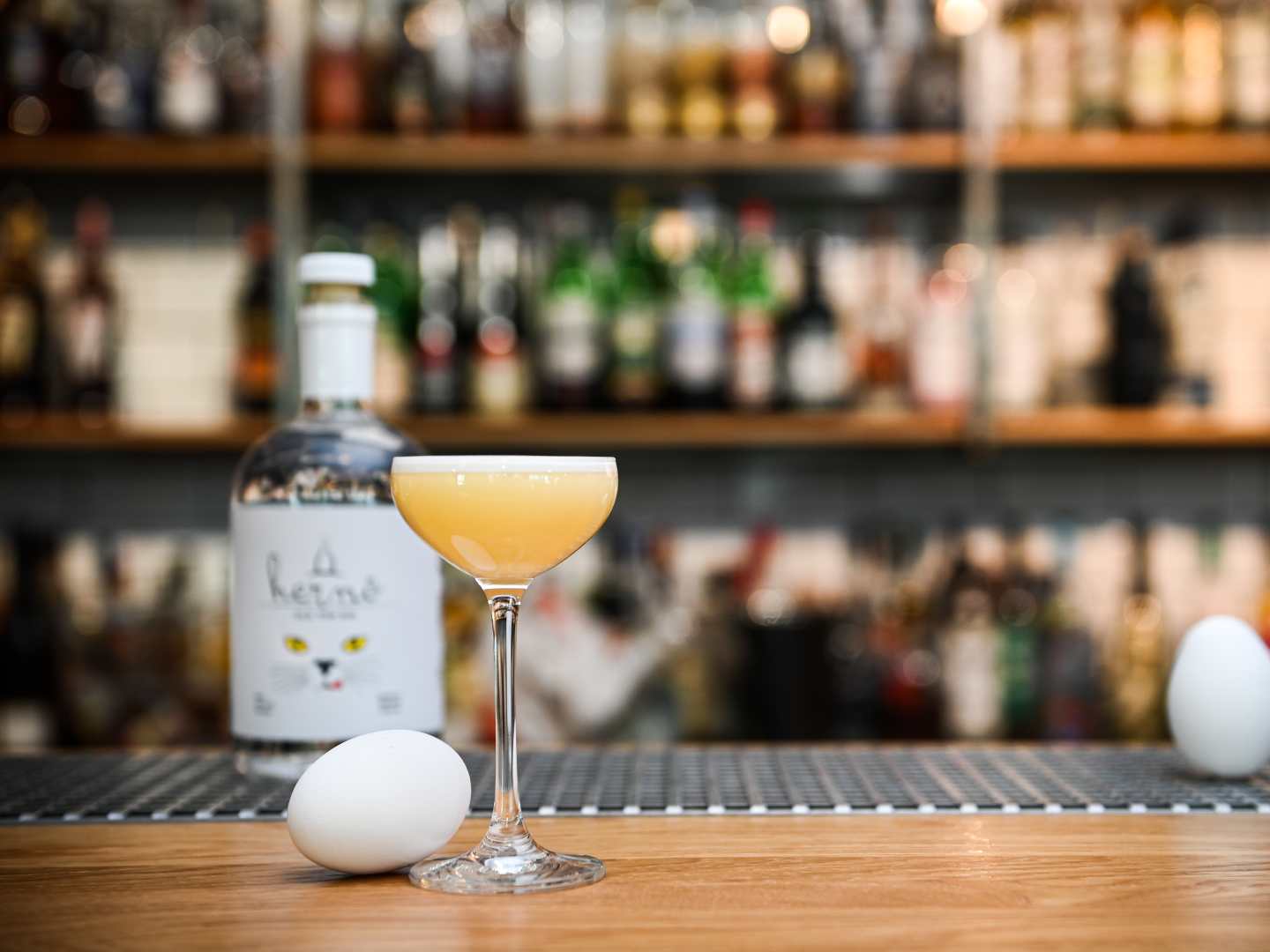 Hernö Gin Flip med ägg och Hernö Old Tom Gin