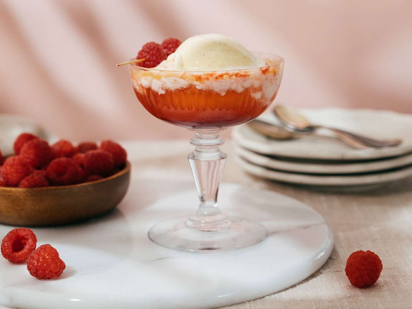 Raspberry mimosa med Amarula Raspberry