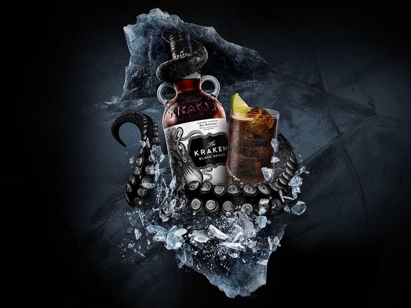 The Kraken och cola bland bläckfiskarmar