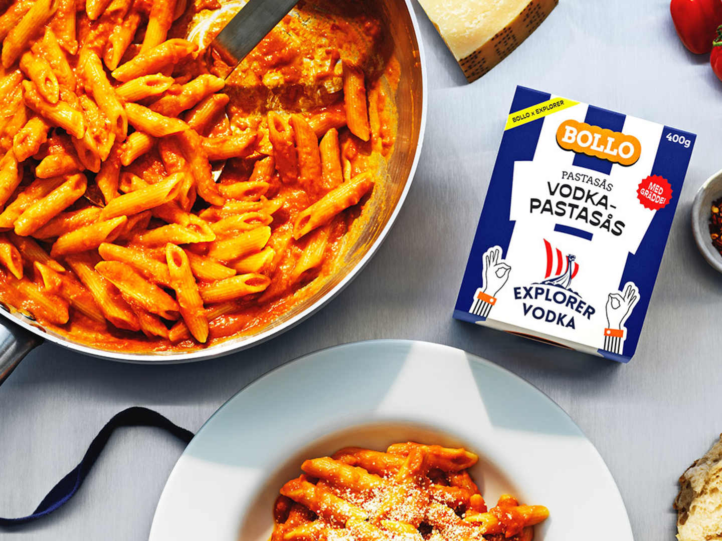 Bollo vodkapastasås med Explorer