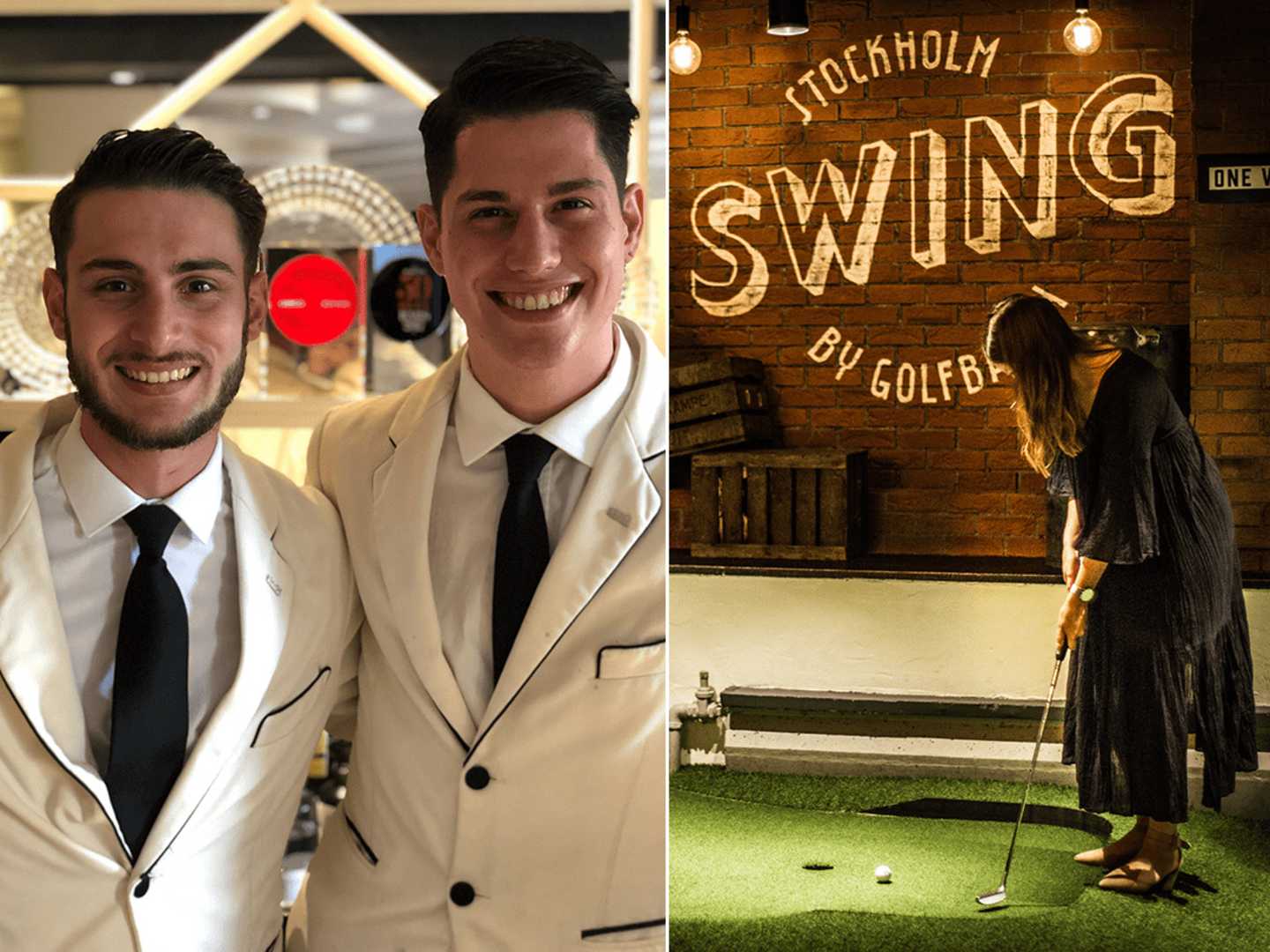 Bartendrarna Luca Cicalese och Andrea Di Chiara på Swing by Golfbaren