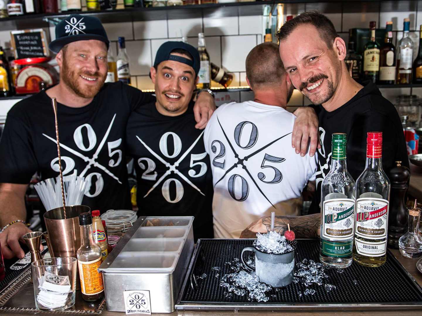 Bartenders med O.P. Anderson på Krog 20hundra5