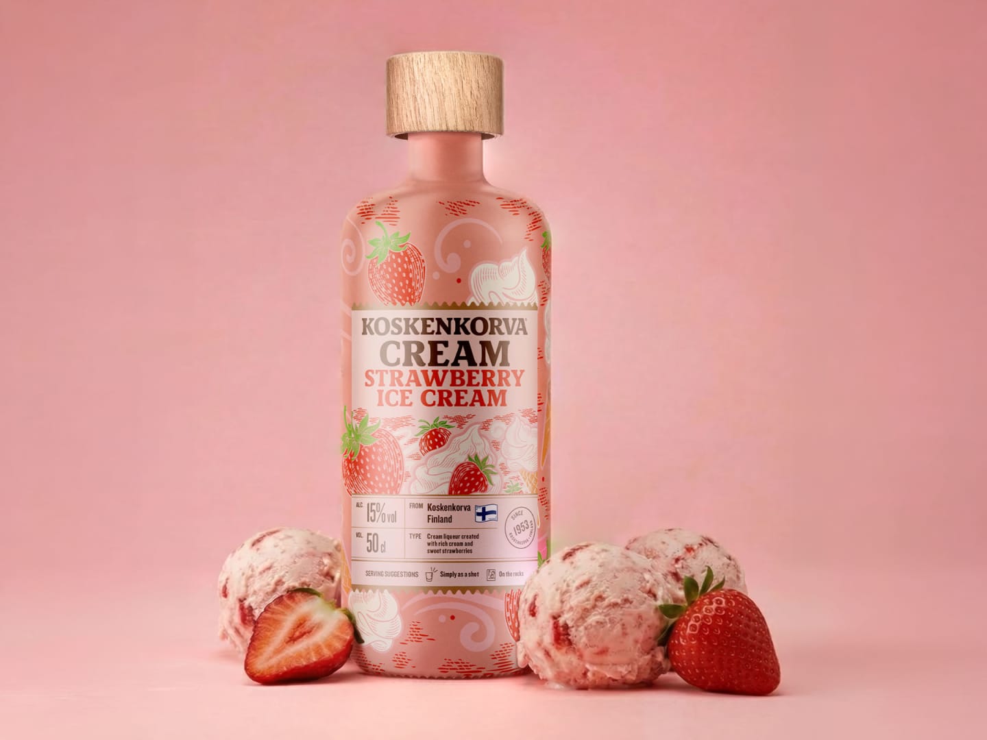 Koskenkorva Strawberry Ice Cream.