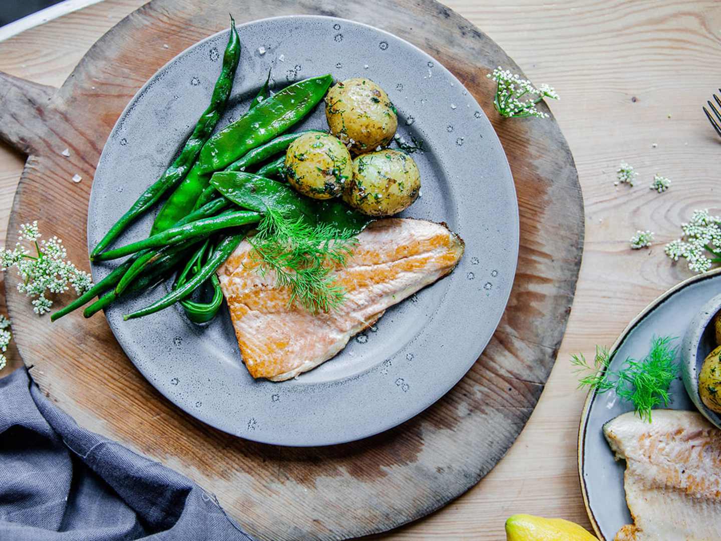 Stekt fjällröding med smörslungad potatis