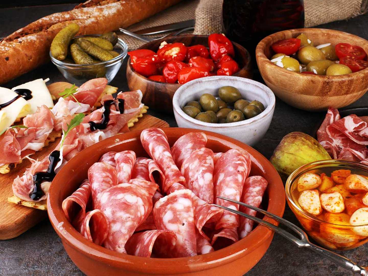 Skylt på tapasrestaurang