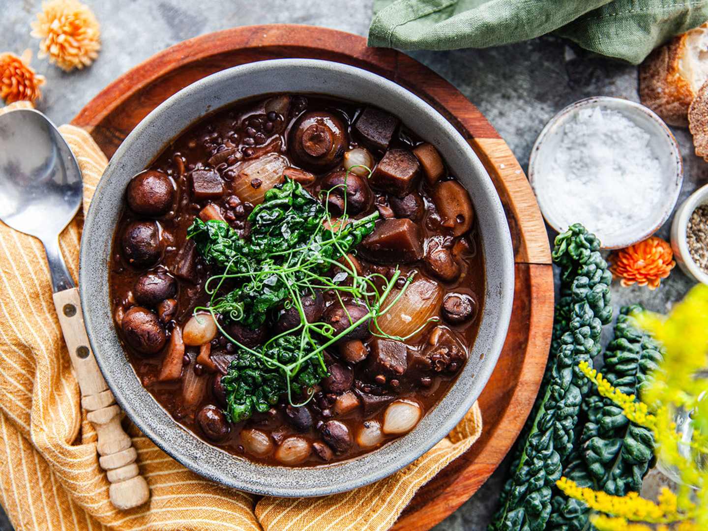 Vegansk boeuf bourguignon