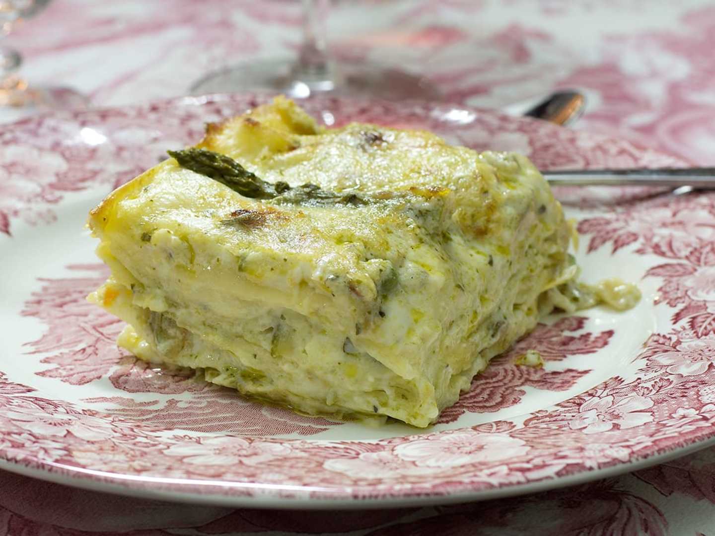 Vegetarisk lasagne bianco med zucchini