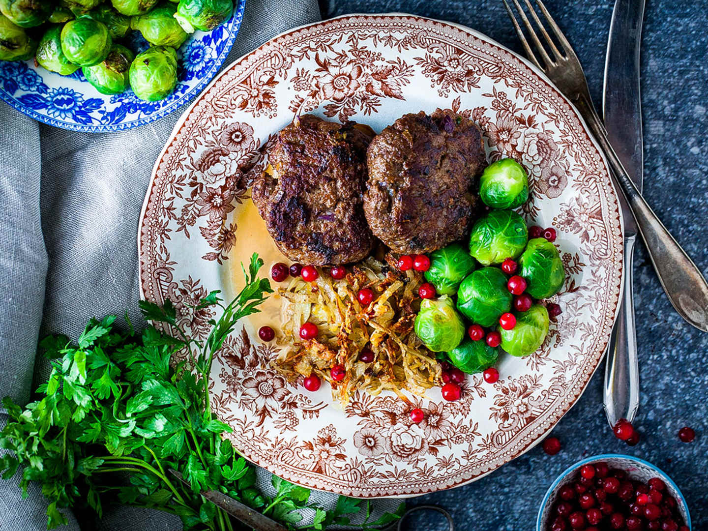 Viltfärsbiffar med whisky