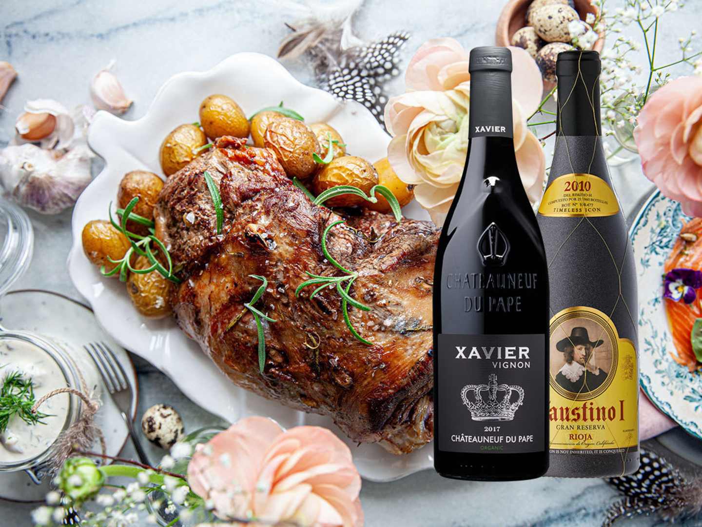 Xavier Châteauneuf-du-Pape 2017, Faustino I Gran Reserva med lamm 