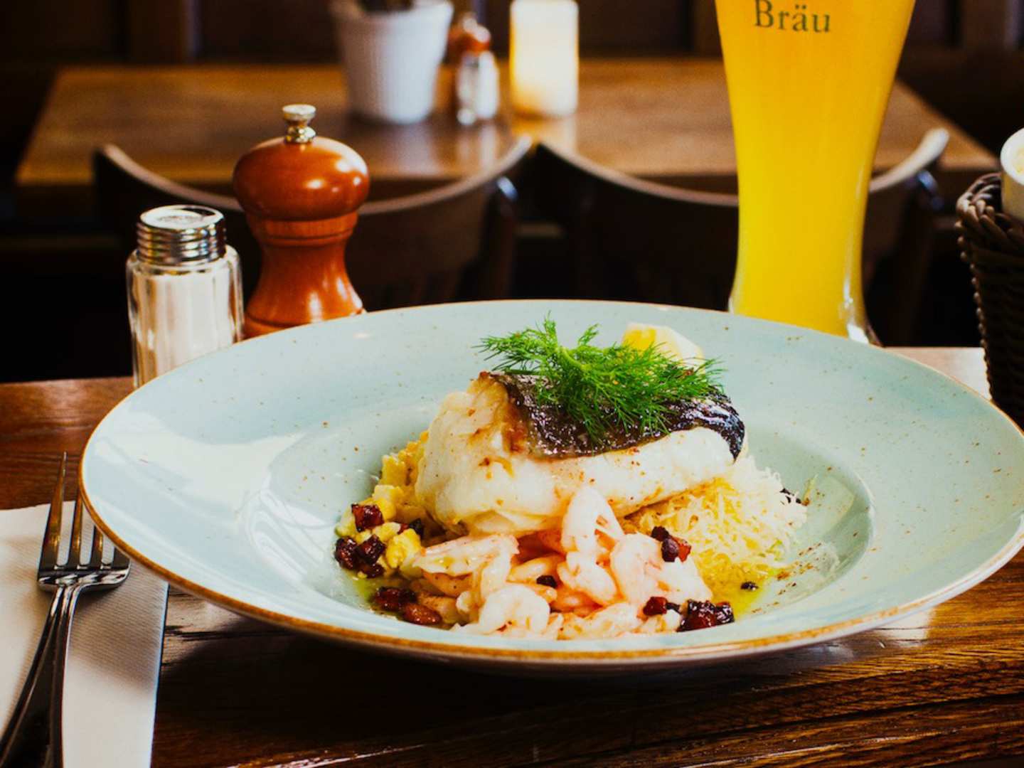 Torskrygg på Zum Franziskaner i Gamla Stan