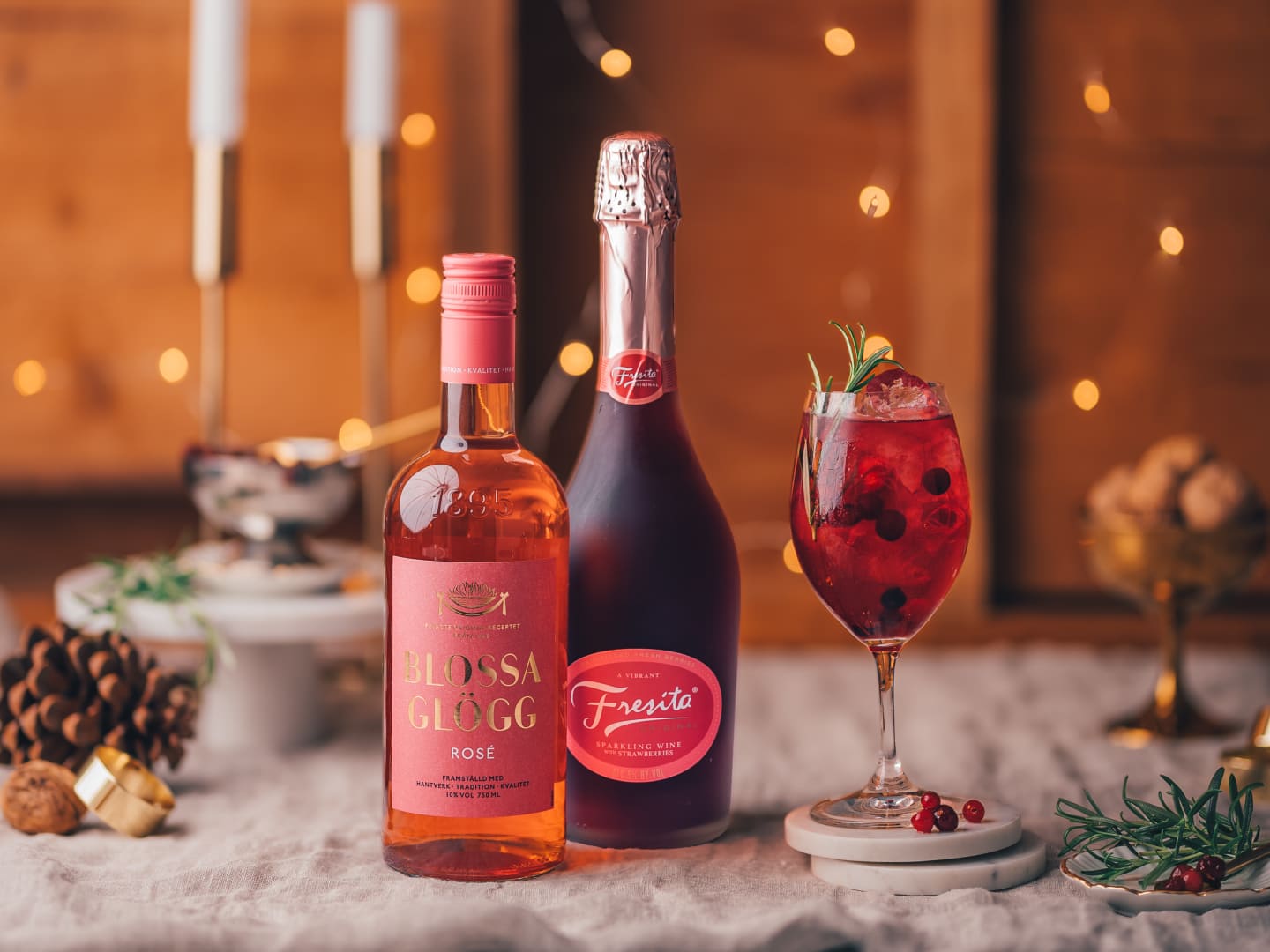 Blossa-Fresita Rose kuohuviinidrinkki