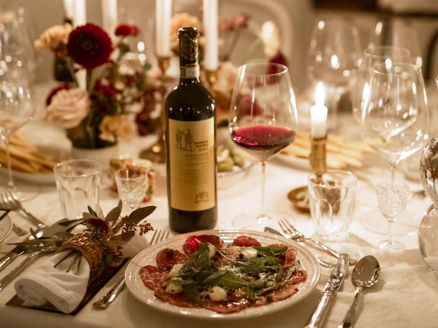 Carpaccio parmesaanikreemillä