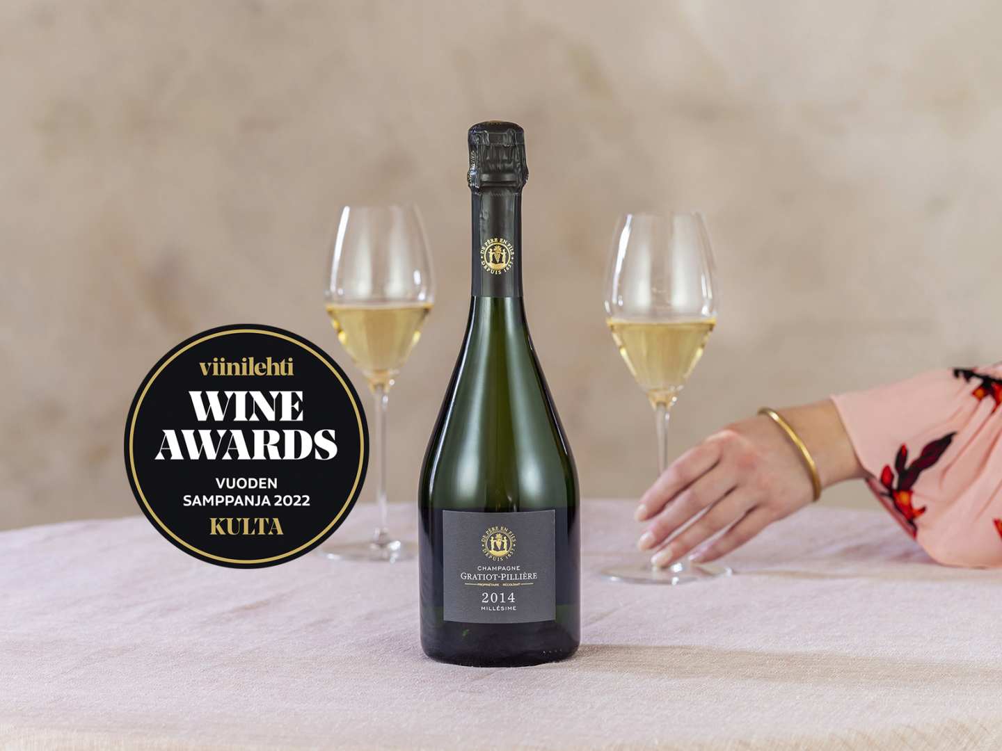 Gratiot-Pillière Millésime Champagne Brut 2014 Viinilehden vuoden 2022 samppanja