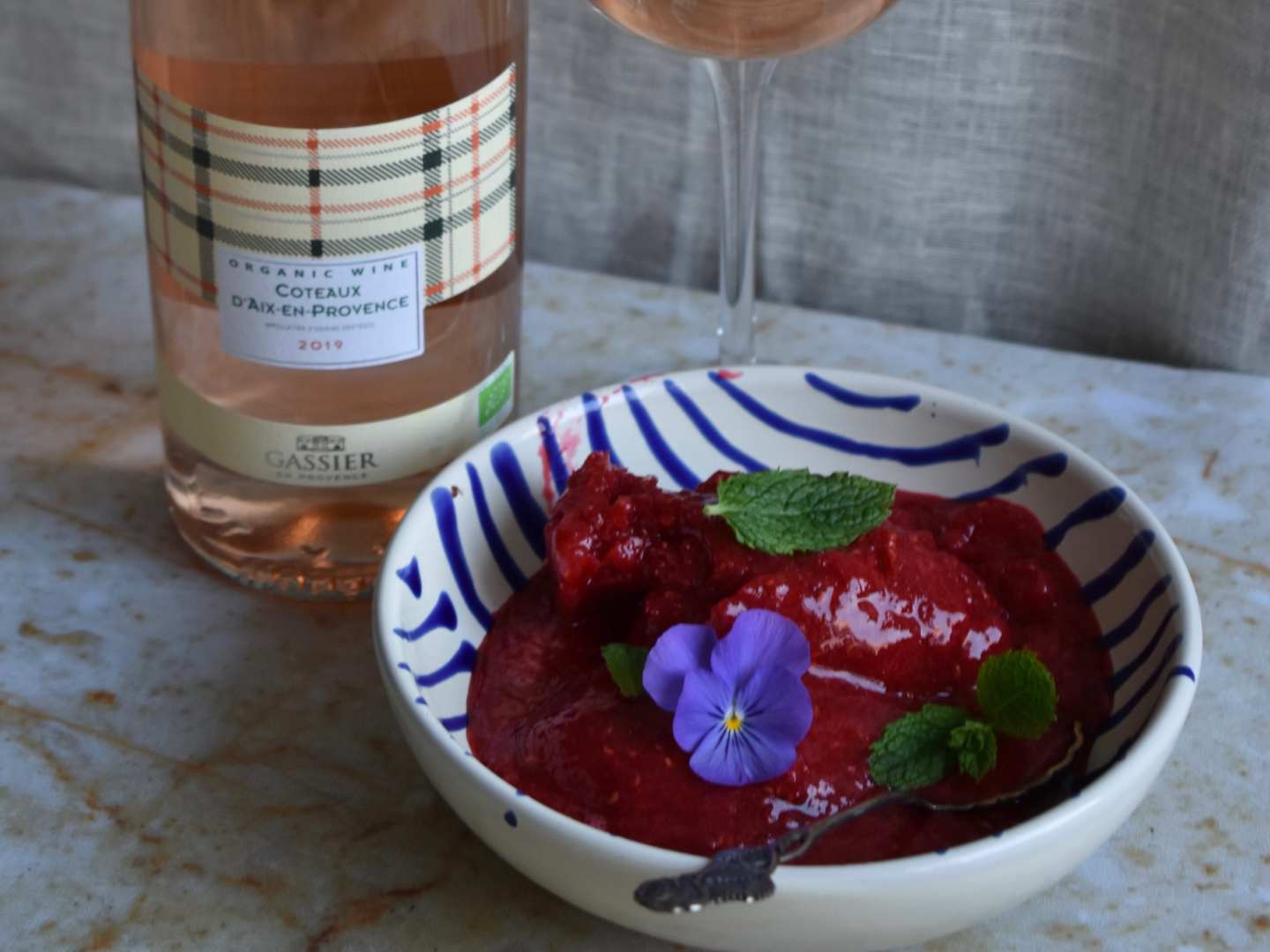 Rosé-vadelmasorbet