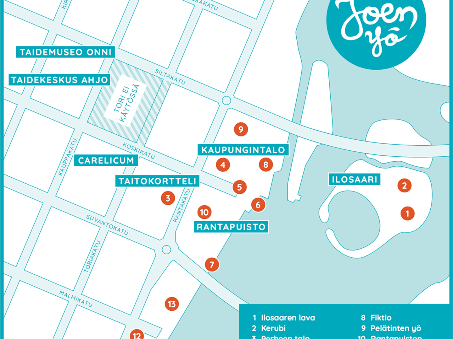 Joen Yö -tapahtuma Joensuussa tarjoaa paitsi kulttuuria, myös hyvää ruokaa ja viiniä