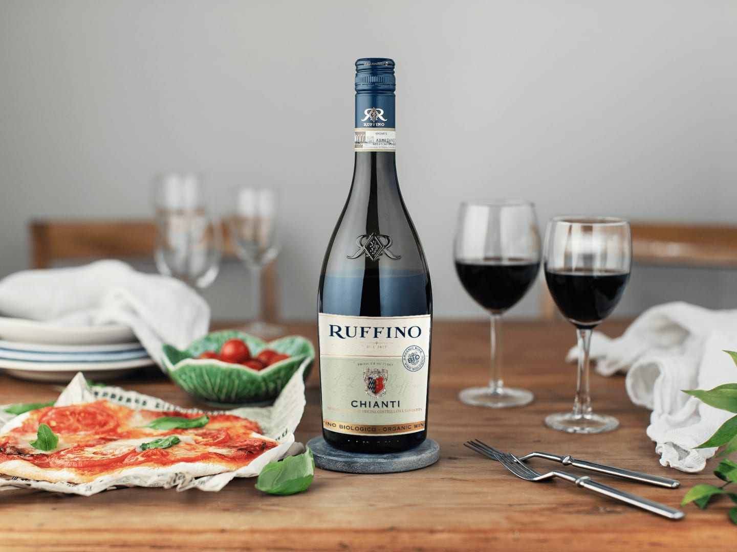 ruffino viini ja pizza