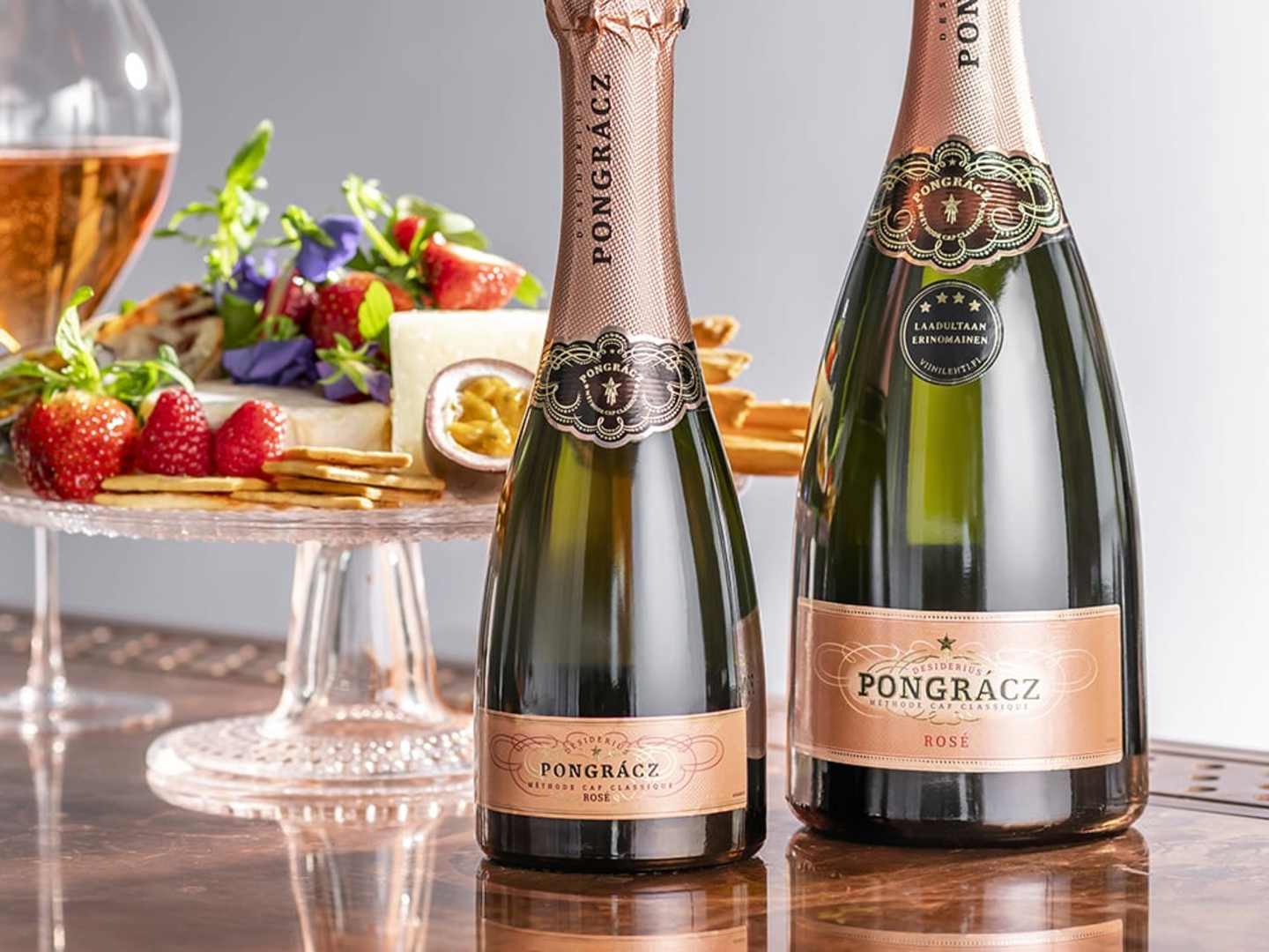 pongracz rosee kuohuviini pieni ja iso pullo