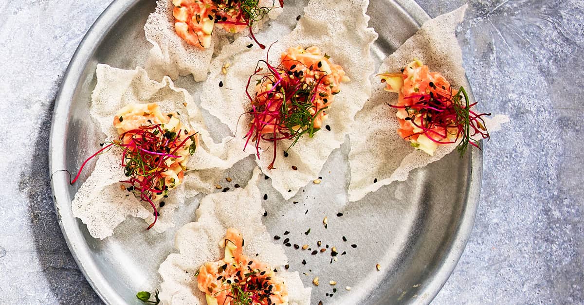 Asiatisk laxtartar med äpple och ingefära | folk o folk