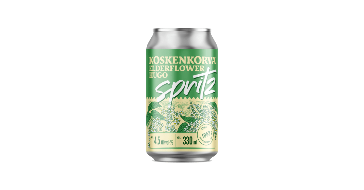 Koskenkorva Spritz Elderflower Hugo 4,5% 33cl | Viinimaa
