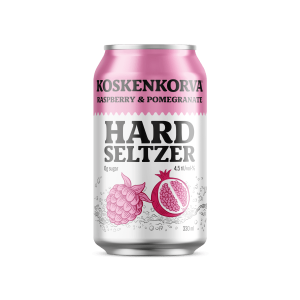 Koskenkorva Hard Seltzer Raspberry & Pomegranate 4,5 % 33 cl