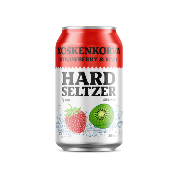 Koskenkorva Hard Seltzer Strawberry & Kiwi 4,5 % 33 cl
