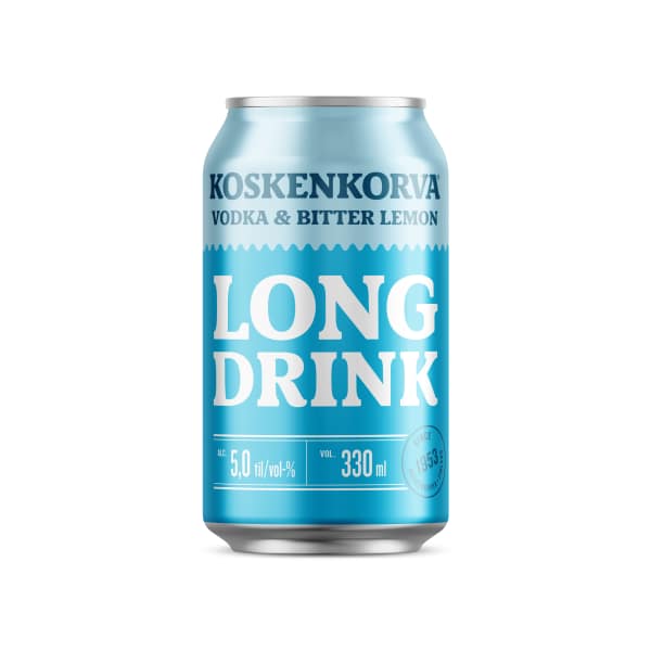Koskenkorva Long Drink Vodka & Bitter Lemon 33 cl