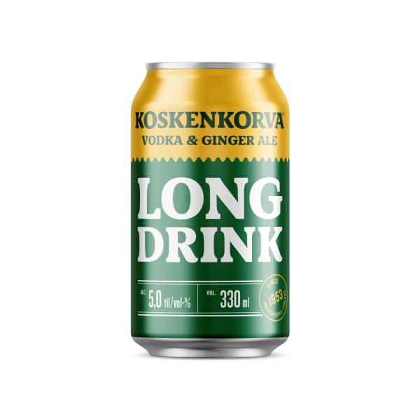 Koskenkorva Long Drink Vodka & Ginger Ale 33 cl 