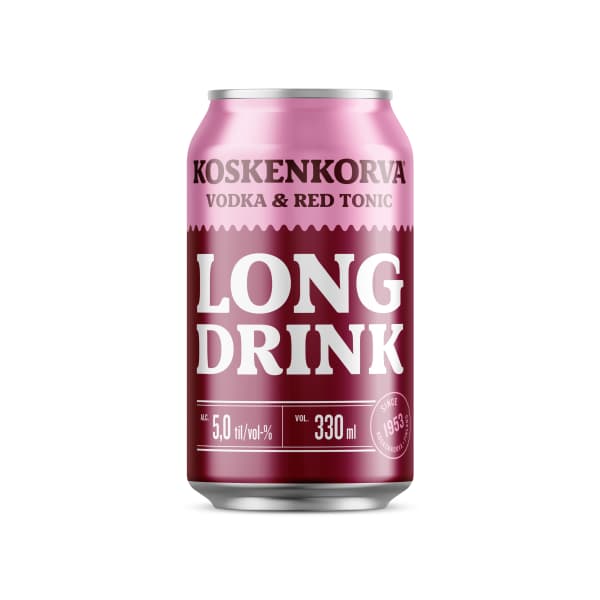 Koskenkorva Long Drink Vodka & Red Tonic 33 cl