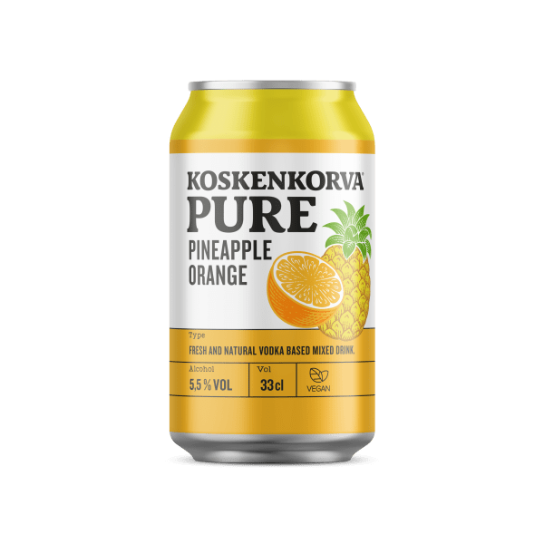 Koskenkorva PURE Pineapple-Orange RTD 5,5% 33 cl