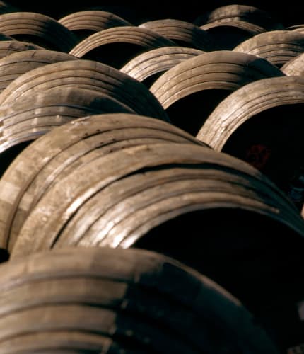 Group of LINIE sherry oak casks