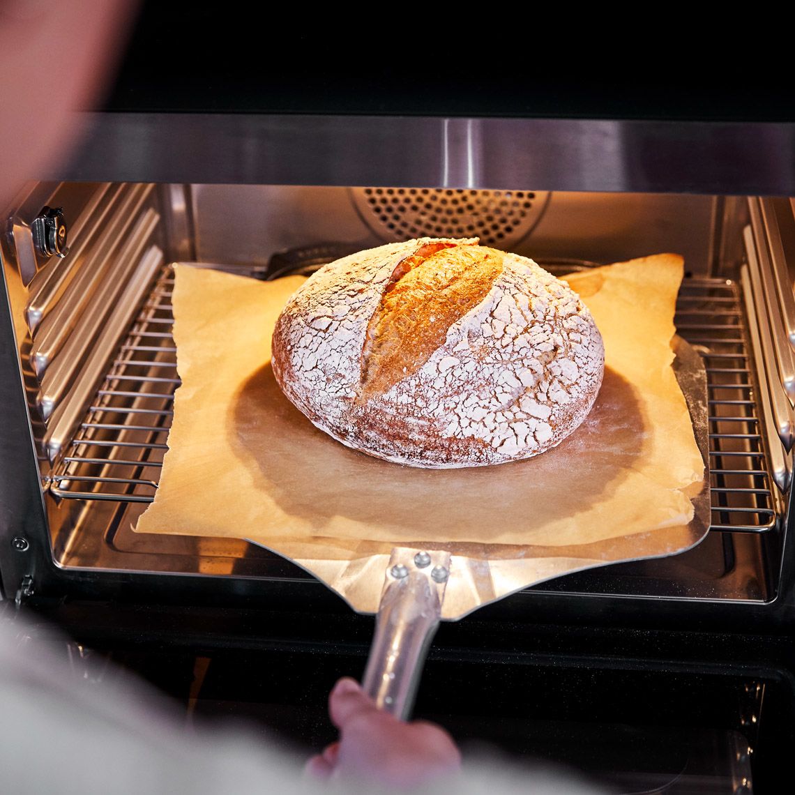 Baking bread with steam