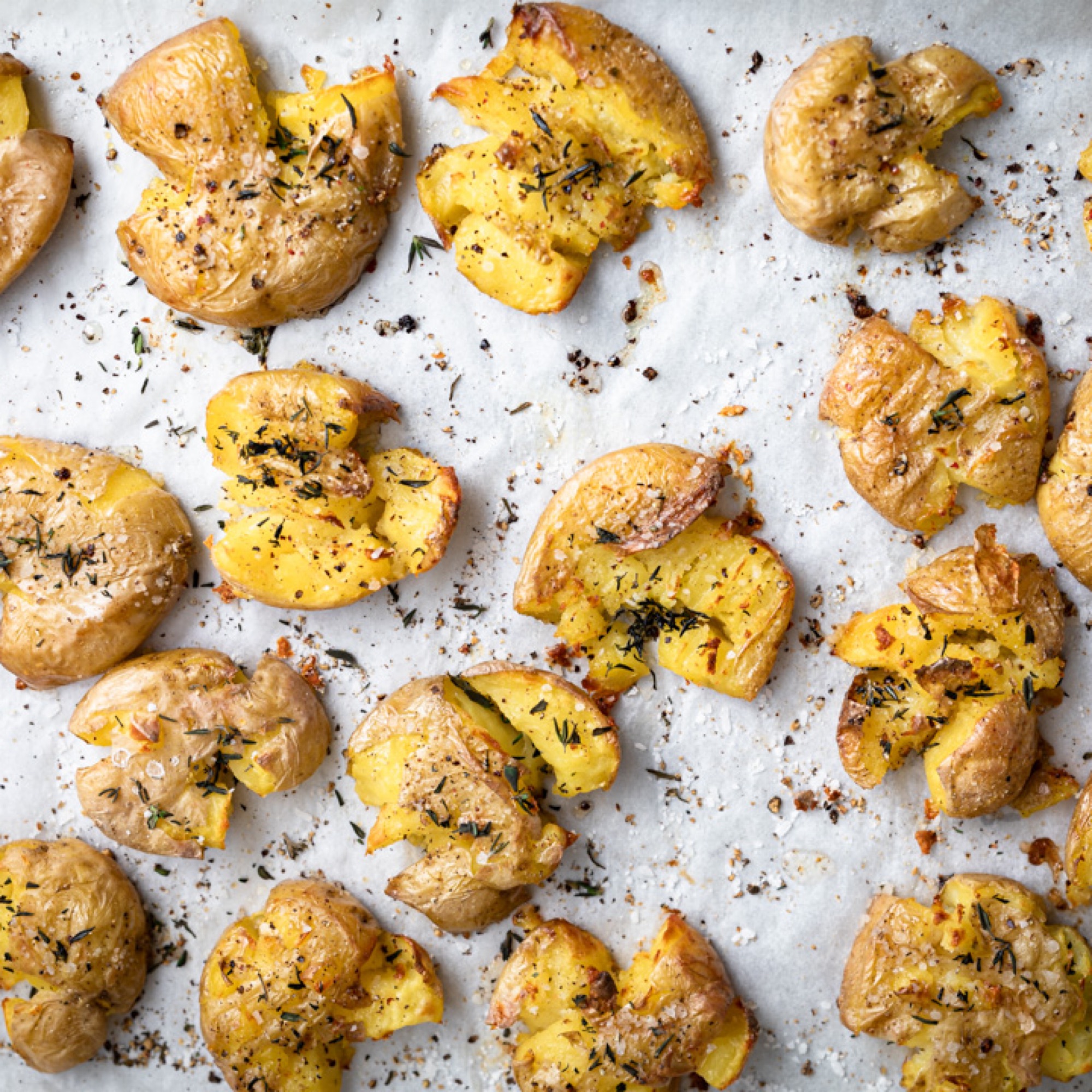 Oven Smashed Potatoes