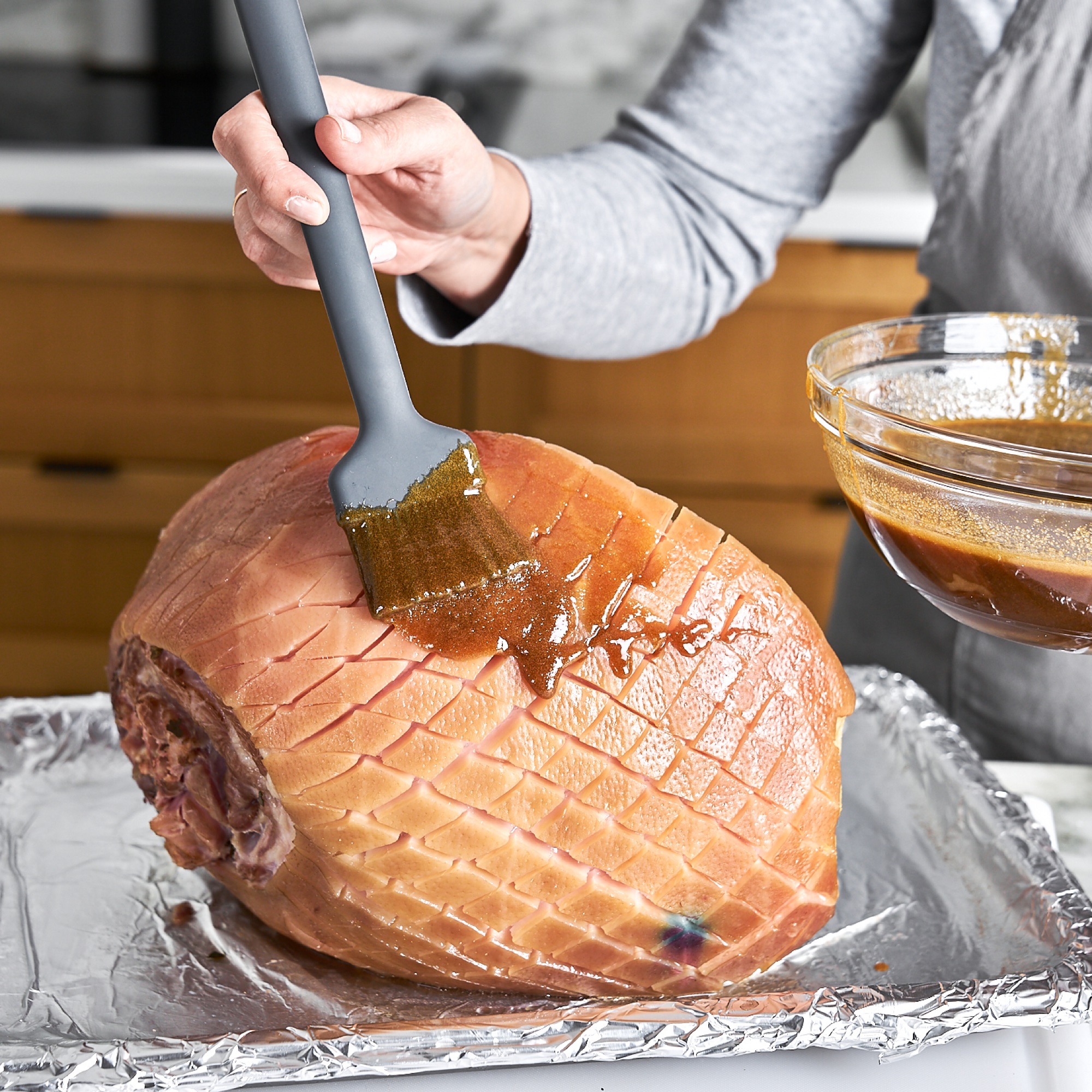 Fresh Ham with HoneyMustard Glaze Combi Steam Oven Recipes