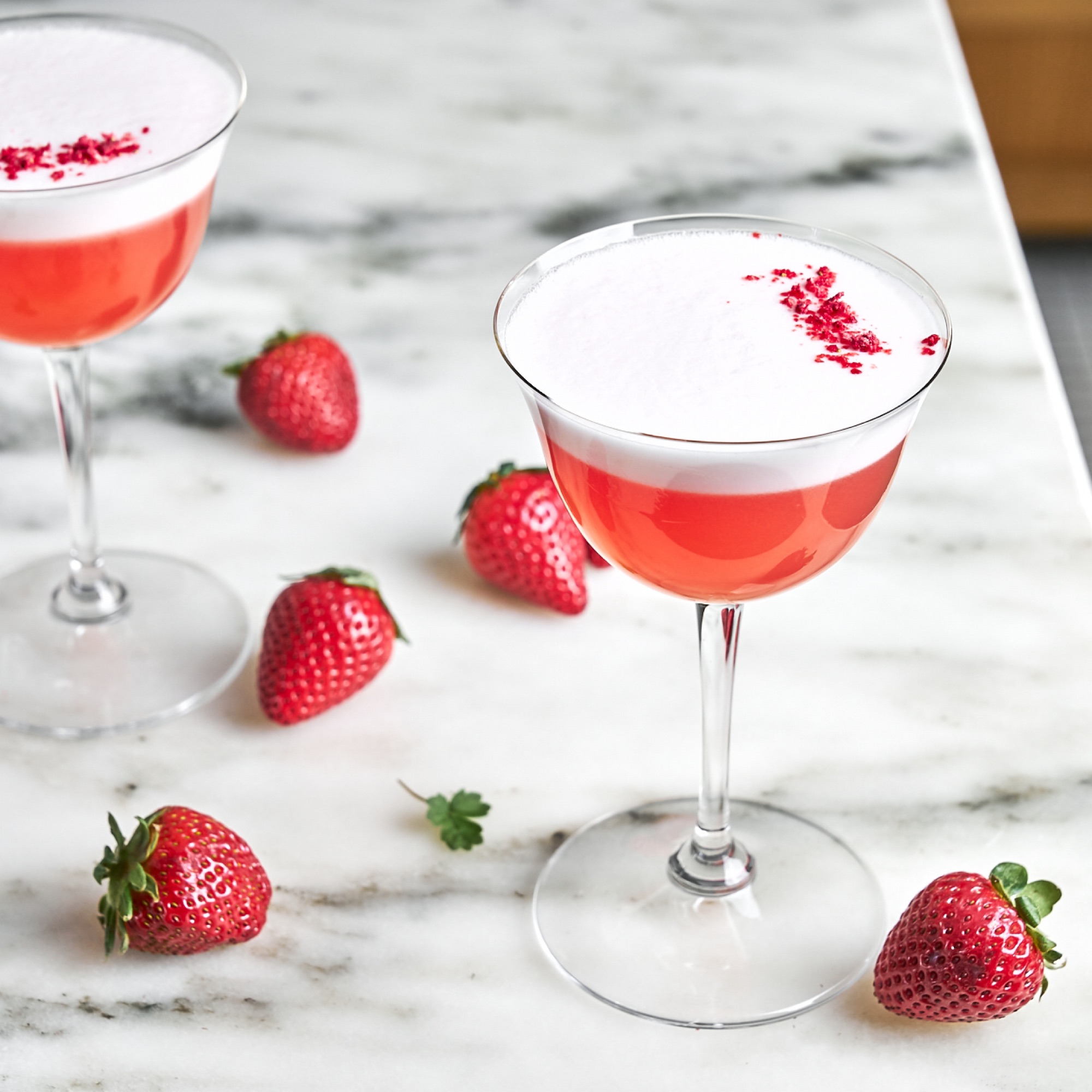 Strawberry-Rhubrarb Tequila Sour with Homemade Strawberry-Infused ...