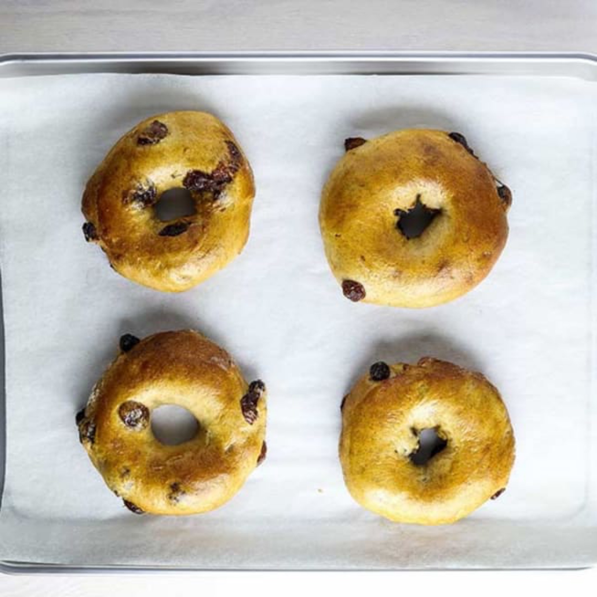 Steam-Baked Cinnamon Raisin Bagels | Combi Steam Oven Recipes