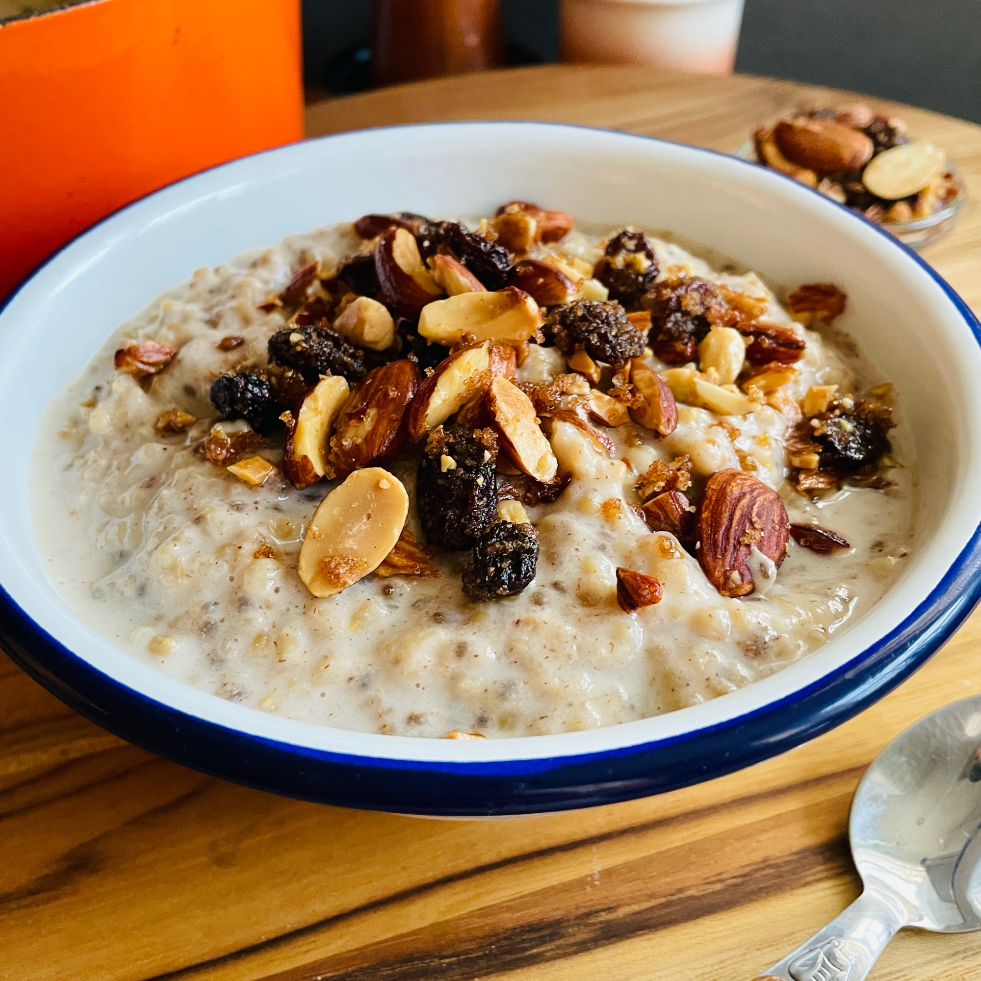 Horchata Steel Cut Oatmeal with AlmondRaisin Crunch Combi Steam Oven Recipes