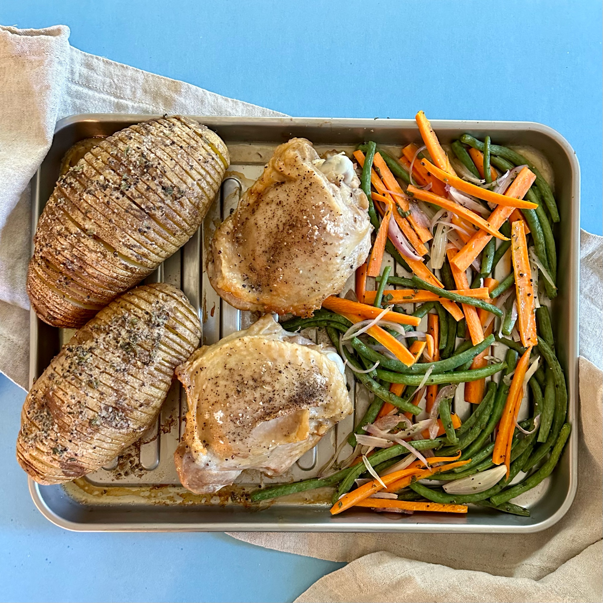 Steam-Roasted Thanksgiving Sheet Pan Dinner for Two | Combi Steam Oven Recipes