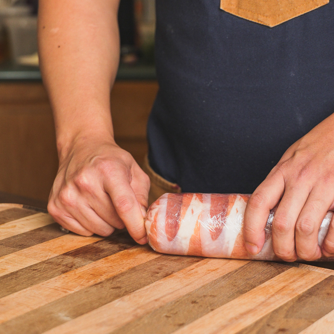 Steamed Speck-Wrapped Cod and Spot Prawn Mousse Roulade | Combi Steam ...