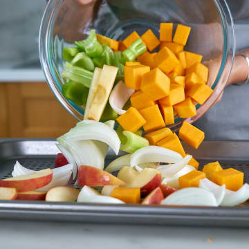 Arrange Produce on Pan