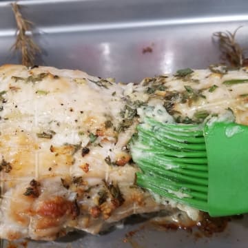 Brush With Remaining Butter 