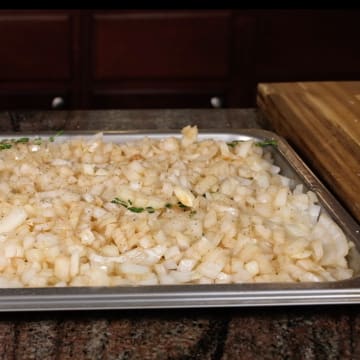 Cook caramelized onions