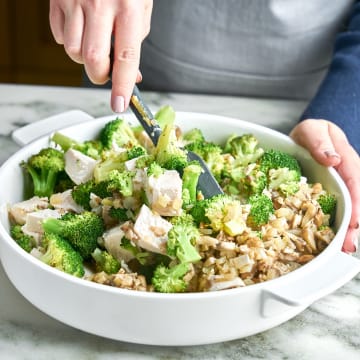 Chop Chicken and Broccoli