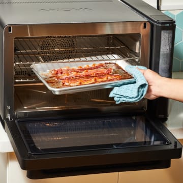 Sheet Pan Fried Eggs, Bacon, and Toast