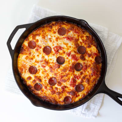 Deep-Dish Pepperoni Pizza